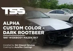 Alpha Custom Color - Dark Rootbeer on 1987 Widebody Mazda RX7