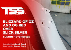 BLIZZARD OF OZ AND OG RED OVER SLICK SILVER  | TAMCO PAINT | CUSTOM MOTORCYCLE