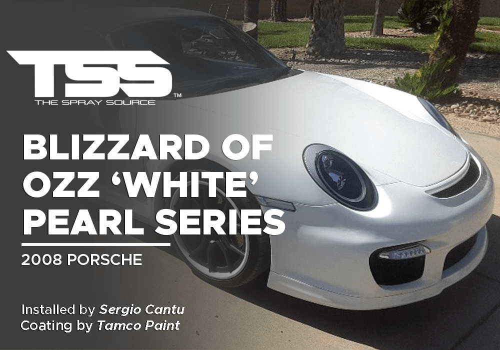 BLIZZARD OF OZZ ‘WHITE’ PEARL SERIES | TAMCO PAINT | 2008 PORSCHE - The Spray Source