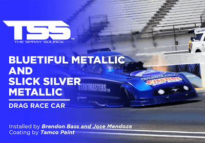 BLUETIFUL METALLIC AND SLICK SILVER METALLIC | TAMCO PAINT | DRAG RACE CAR