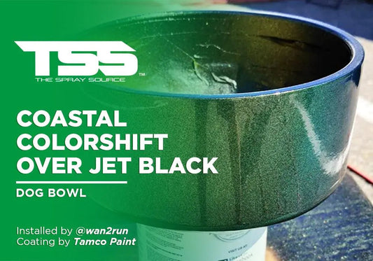 COASTAL COLORSHIFT OVER JET BLACK | TAMCO PAINT | DOG BOWL - The Spray Source
