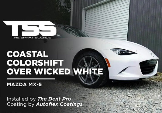 COASTAL COLORSHIFT OVER WICKED WHITE | AUTOFLEX COATINGS | MAZDA MX-5 - The Spray Source