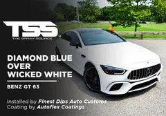 Diamond Blue over Wicked White on Benz GT 63