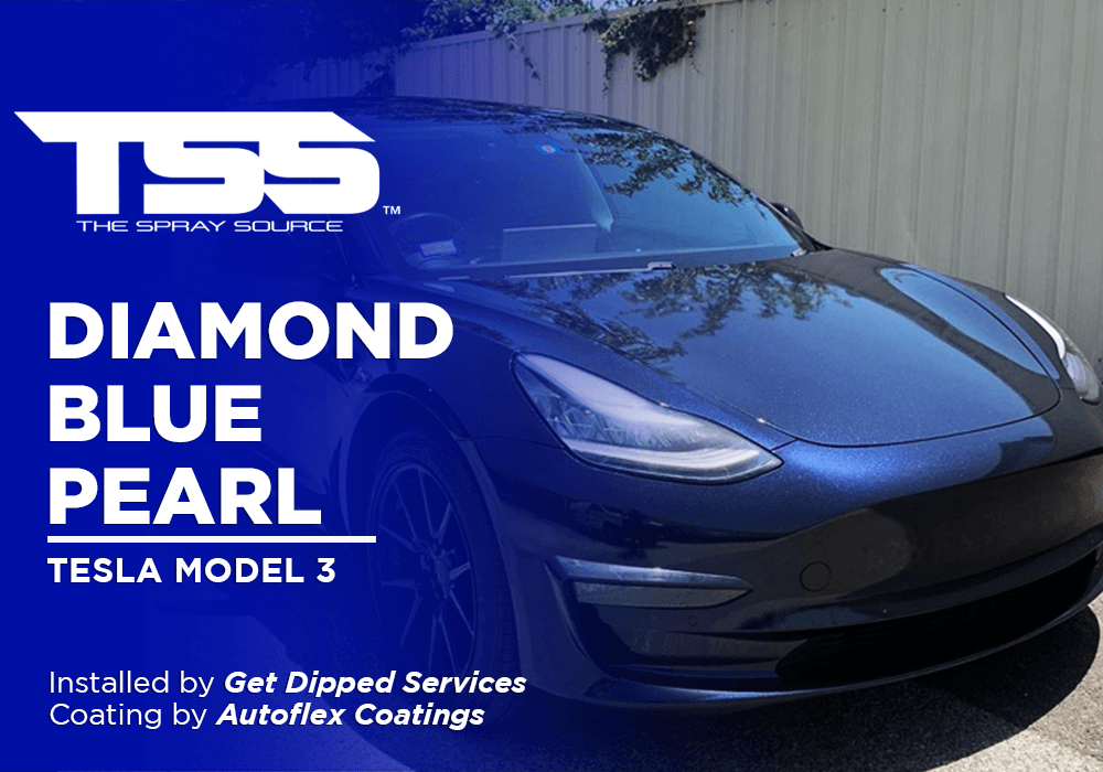 DIAMOND BLUE PEARL | AUTOFLEX COATINGS | TESLA MODEL 3 - The Spray Source