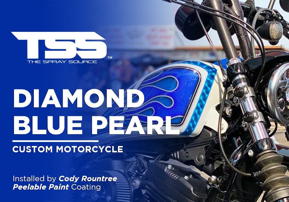 DIAMOND BLUE PEARL | PEELABLE PAINT | CUSTOM MOTORCYCLE - The Spray Source