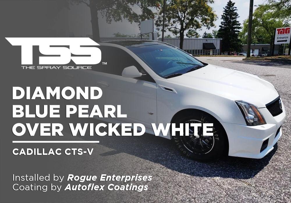 DIAMOND BLUE PEARL OVER WICKED WHITE | AUTOFLEX COATINGS | CADILLAC CTS-V - The Spray Source