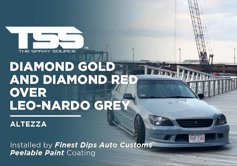 DIAMOND GOLD AND DIAMOND RED OVER LEO-NARDO GREY | PEELABLE PAINT | ALTEZZA - The Spray Source