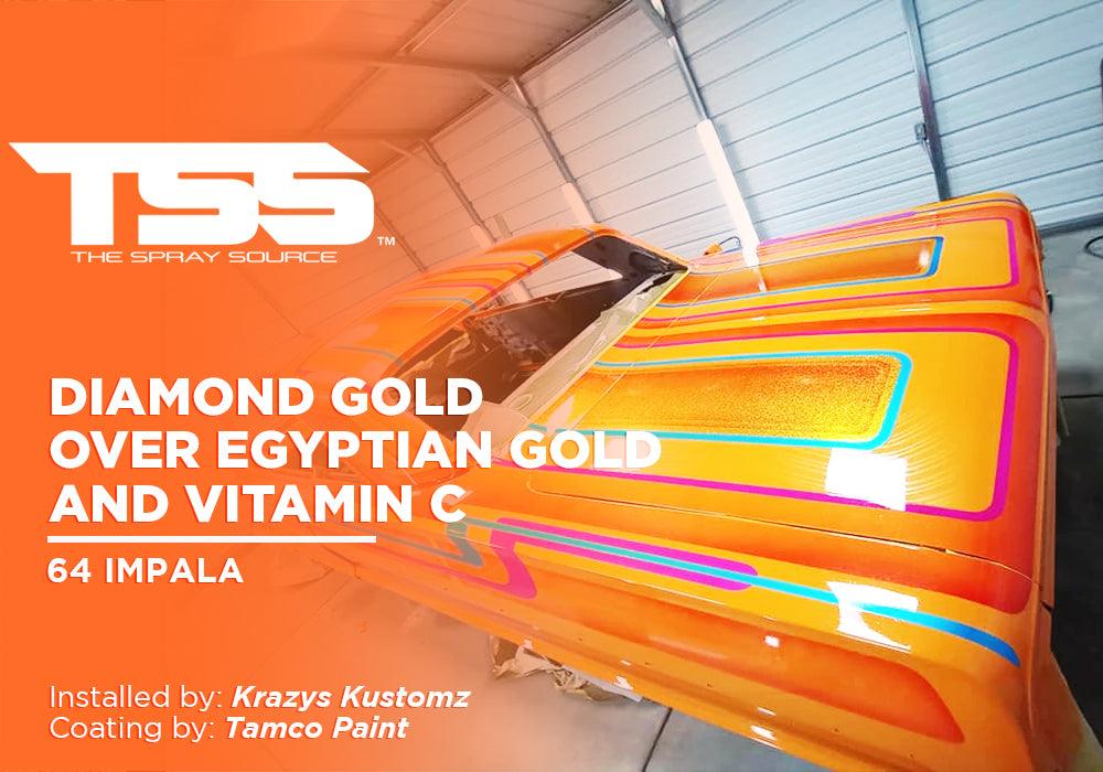 DIAMOND GOLD OVER EGYPTIAN GOLD AND VITAMIN C | TAMCO PAINT | 64 IMPALA - The Spray Source