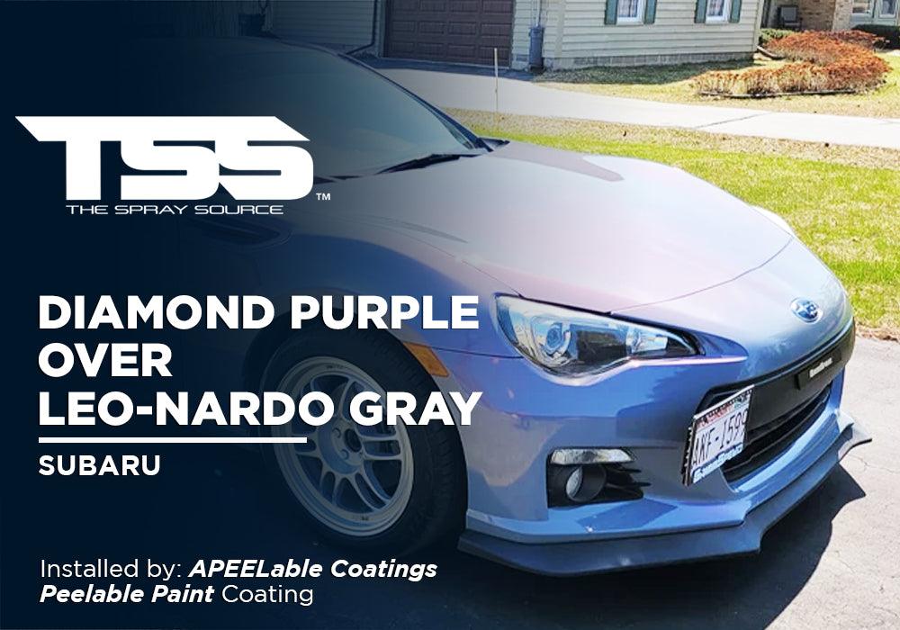 DIAMOND PURPLE OVER LEO-NARDO GRAY | PEELABLE PAINT | SUBARU - The Spray Source