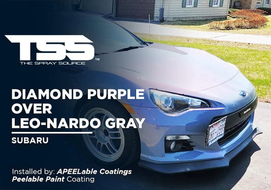 DIAMOND PURPLE OVER LEO-NARDO GRAY | PEELABLE PAINT | SUBARU - The Spray Source