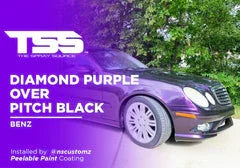 DIAMOND PURPLE OVER PITCH BLACK | PEELABLE PAINT | BENZ - The Spray Source