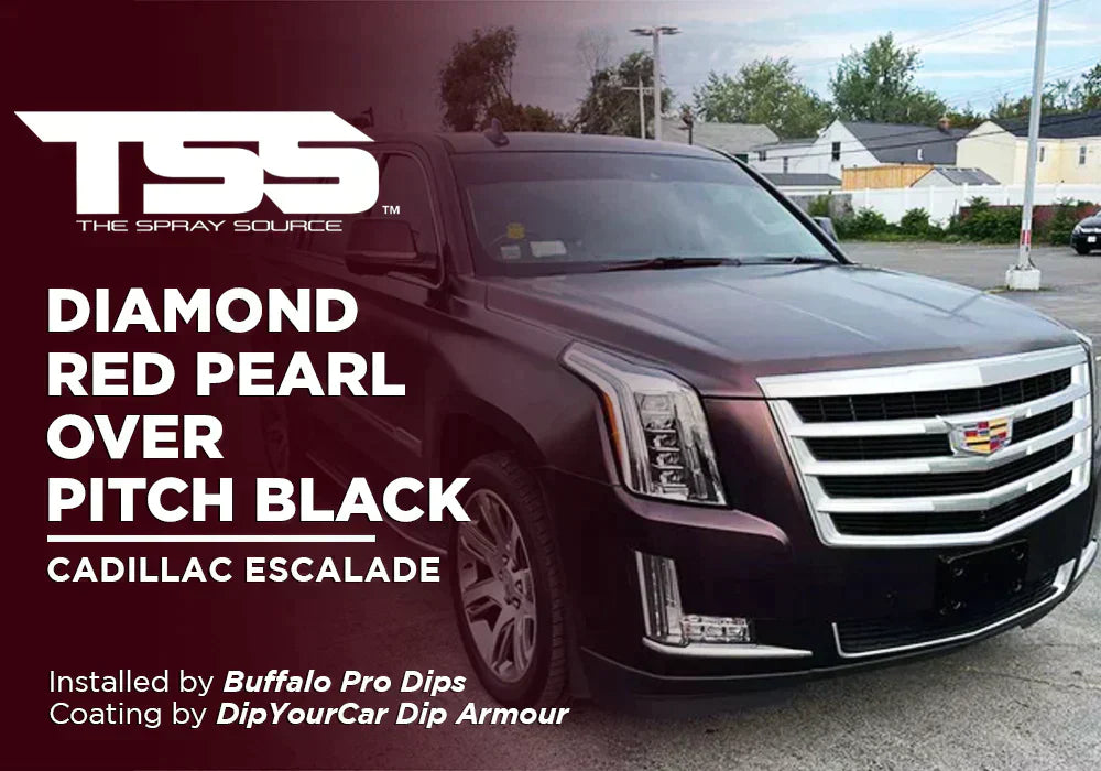 DIAMOND RED PEARL OVER PITCH BLACK | DIPYOURCAR | CADILLAC ESCALADE - The Spray Source