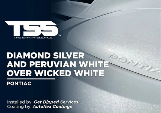 DIAMOND SILVER AND PERUVIAN WHITE OVER WICKED WHITE | AUTOFLEX COATINGS | PONTIAC - The Spray Source