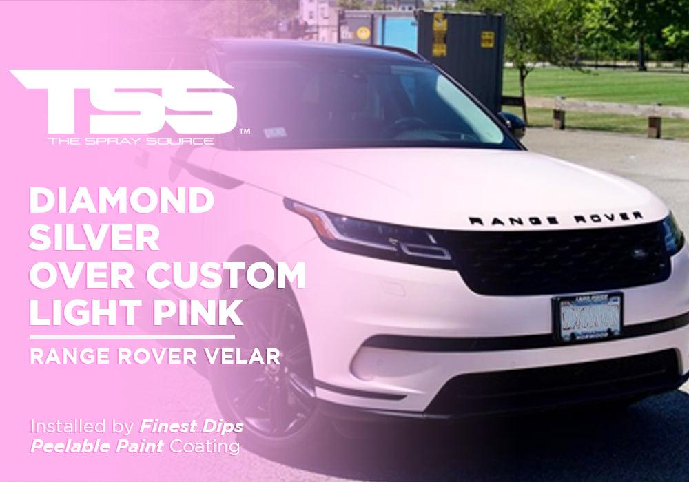 DIAMOND SILVER OVER CUSTOM LIGHT PINK | PEELABLE PAINT | RANGE ROVER VELAR - The Spray Source