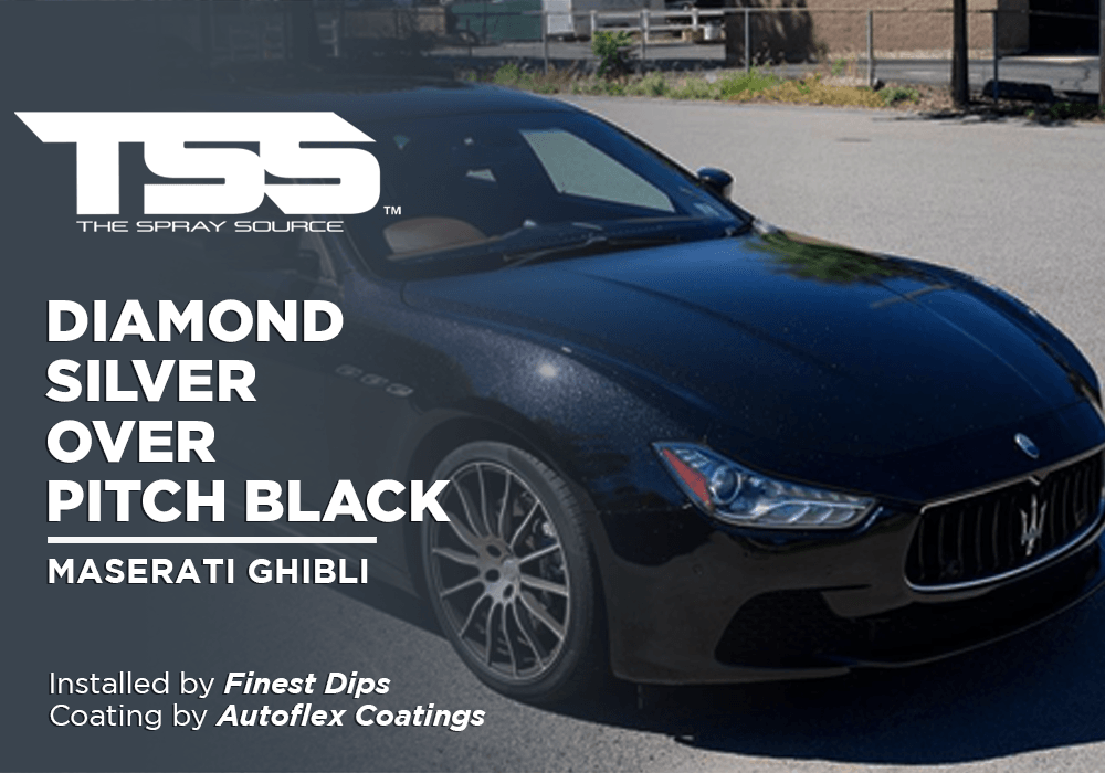 DIAMOND SILVER OVER PITCH BLACK | AUTOFLEX COATINGS | MASERATI GHIBLI - The Spray Source