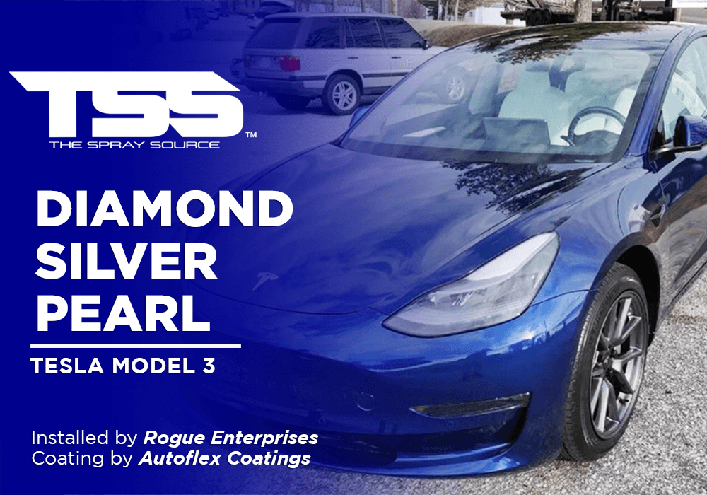 DIAMOND SILVER PEARL | AUTOFLEX COATINGS | TESLA MODEL 3 - The Spray Source