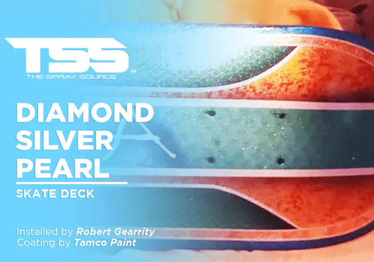 DIAMOND SILVER PEARL  | ALPHA AUTOMOTIVE PAINT | SKATE DECK