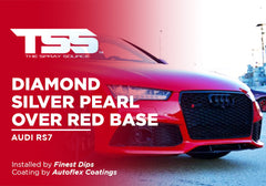 DIAMOND SILVER PEARL OVER RED BASE | AUTOFLEX COATINGS | AUDI RS7
