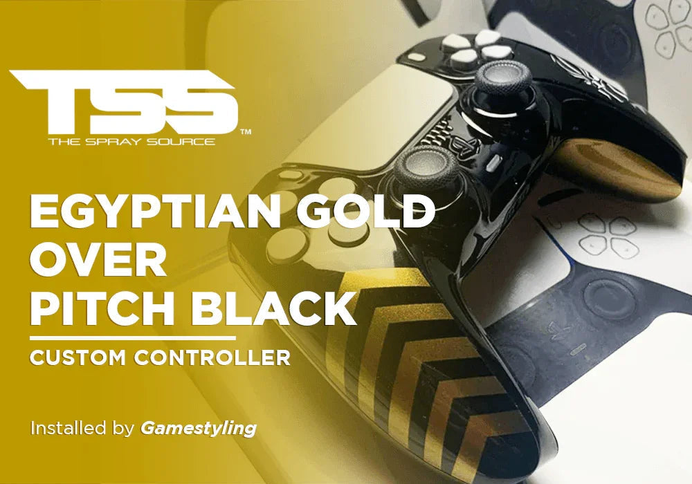 EGYPTIAN GOLD OVER PITCH BLACK | CUSTOM CONTROLLER - The Spray Source
