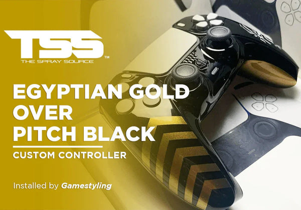 EGYPTIAN GOLD OVER PITCH BLACK | CUSTOM CONTROLLER - The Spray Source