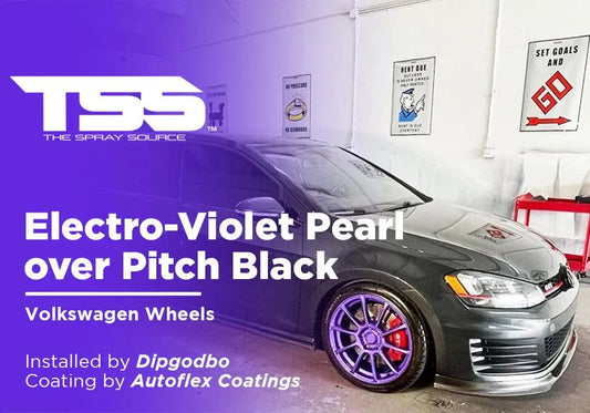 ELECTRO-VIOLET PEARL OVER PITCH BLACK | AUTOFLEX COATINGS | VOLKSWAGEN WHEELS - The Spray Source