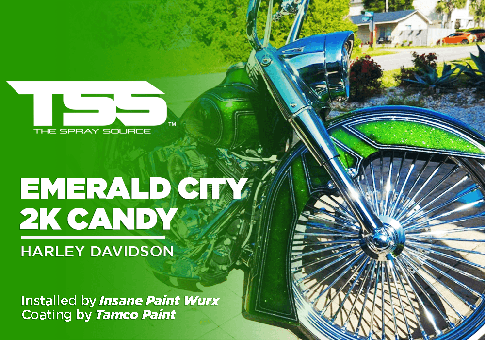 Emerald City 2k Candy on Harley Davidson