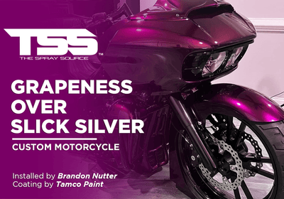 GRAPENESS OVER SLICK SILVER | TAMCO PAINT | CUSTOM MOTORCYCLE