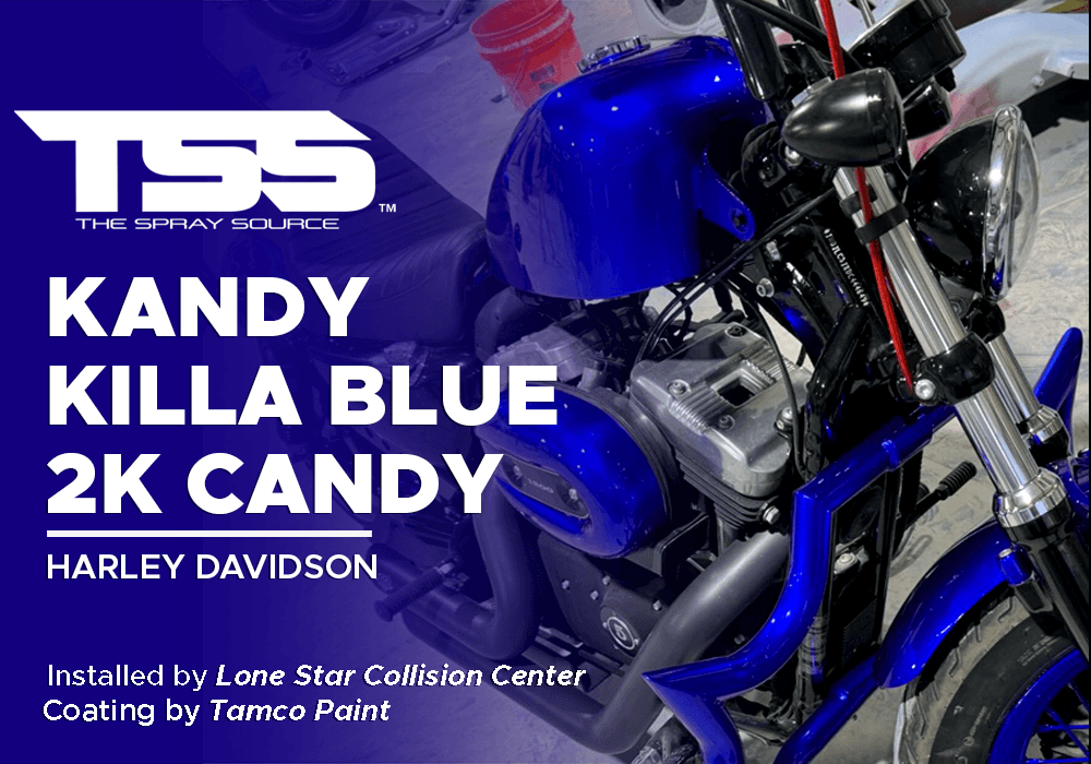 Kandy Killa Blue 2k Candy on Harley Davidson