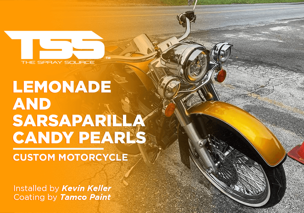 Lemonade and Sarsaparilla Candy Pearls on Custom Motorcycle