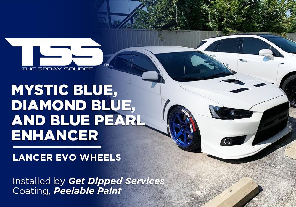 MYSTIC BLUE, DIAMOND BLUE, AND BLUE PEARL ENHANCER | PEELABLE PAINT | LANCER EVO WHEELS - The Spray Source