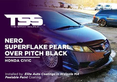 HIGH GLOSS NERO SUPERFLAKE PEARL HONDA CIVIC INSTALLED BY ELITE AUTO COATINGS