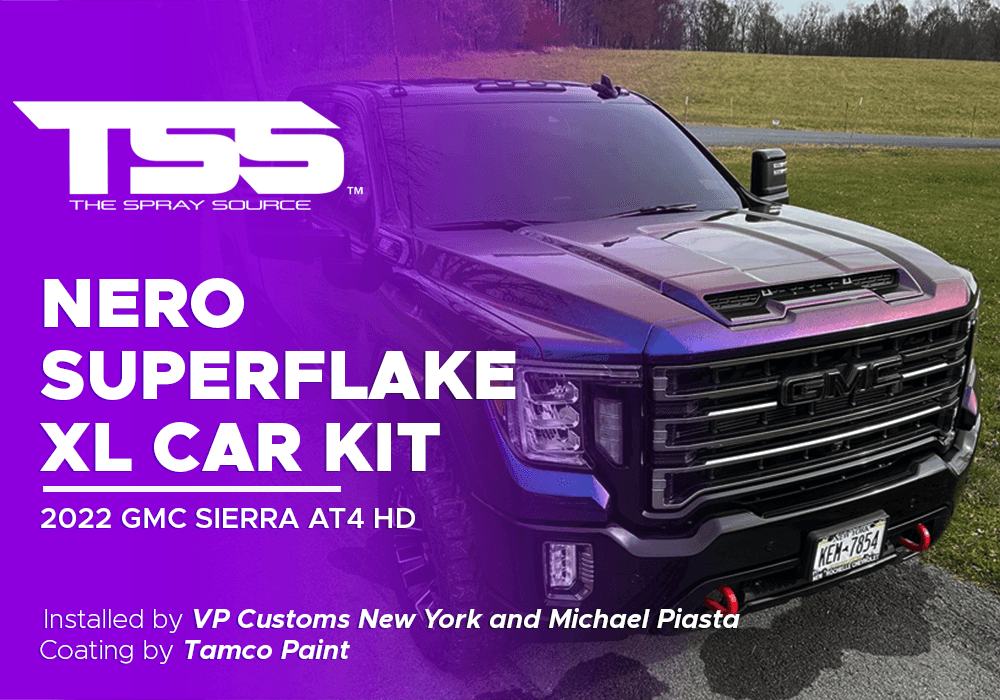 NERO SUPERFLAKE XL CAR KIT | TAMCO PAINT | 2022 GMC SIERRA AT4 HD - The Spray Source