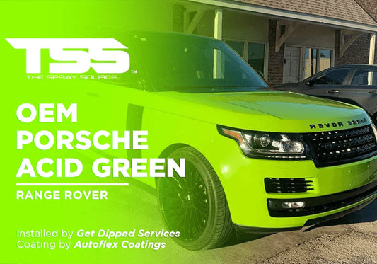 OEM PORSCHE ACID GREEN | AUTOFLEX COATINGS | RANGE ROVER - The Spray Source