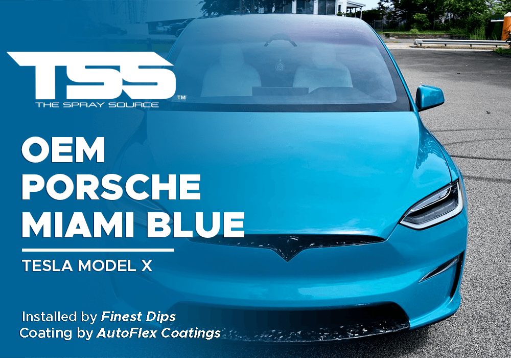 OEM PORSCHE MIAMI BLUE | AUTOFLEX COATINGS | TESLA MODEL X - The Spray Source