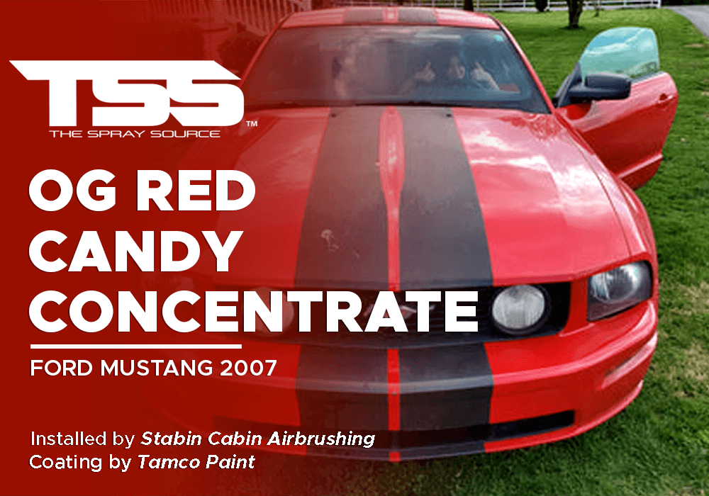 OG Red Concentrate on Ford Mustang 2007