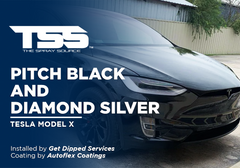 PITCH BLACK AND DIAMOND SILVER | AUTOFLEX COATINGS | TESLA MODEL X - The Spray Source