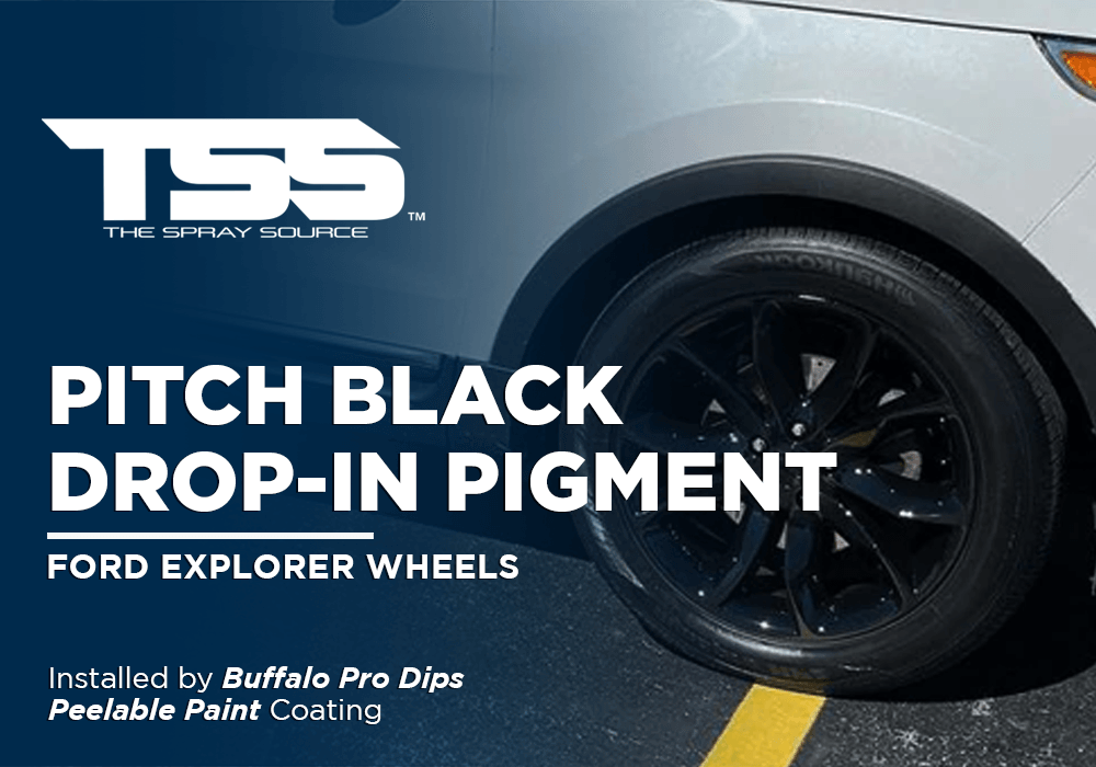 PITCH BLACK DROP-IN PIGMENT | PEELABLE PAINT | FORD EXPLORER WHEELS - The Spray Source