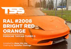RAL #2008 BRIGHT RED ORANGE | AUTOFLEX COATINGS | PORSCHE TAYCAN TURBO S - The Spray Source