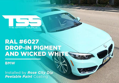 RAL #6027 DROP-IN PIGMENT AND WICKED WHITE | PEELABLE PAINT | BMW