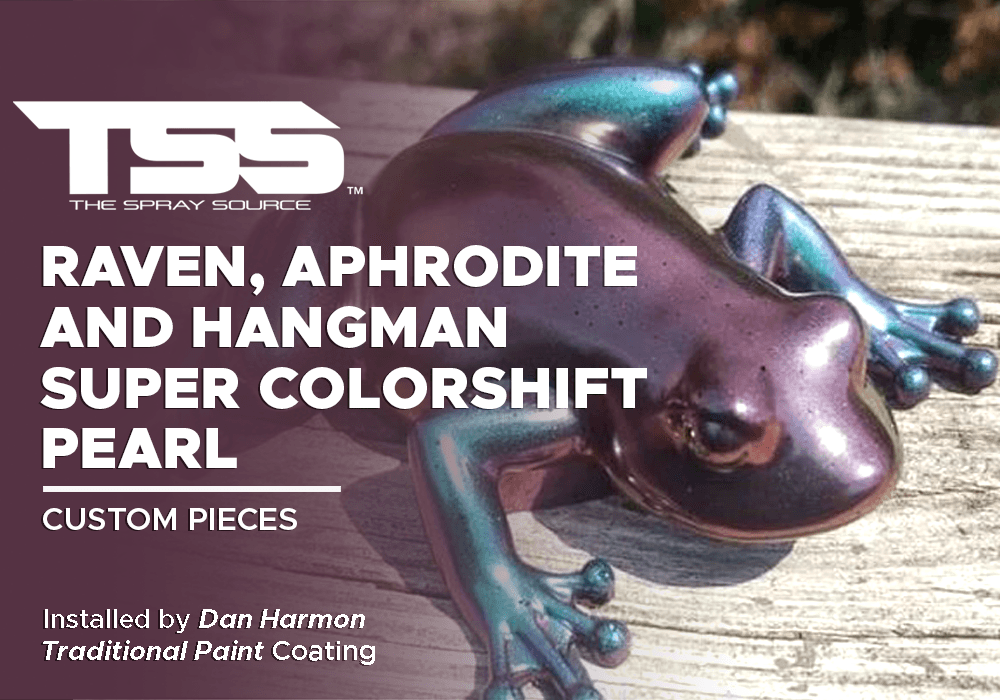 Raven, Aphrodite, and Hangman Super Colorshift Pearl on Custom Pieces