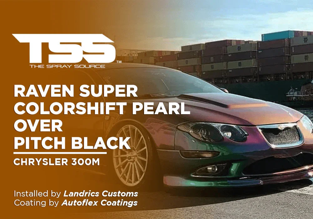 RAVEN SUPER COLORSHIFT PEARL OVER PITCH BLACK | AUTOFLEX COATINGS | CHRYSLER 300M - The Spray Source