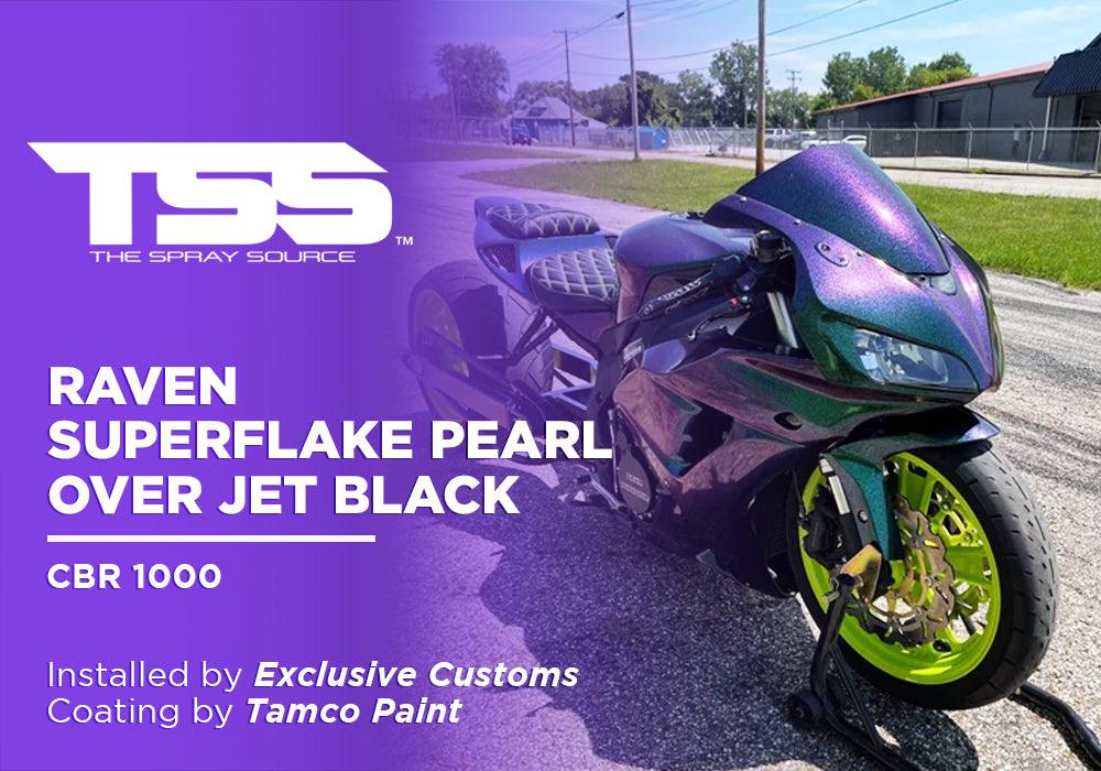 RAVEN SUPERFLAKE PEARL OVER JET BLACK | TAMCO PAINT | CBR 1000 - The Spray Source