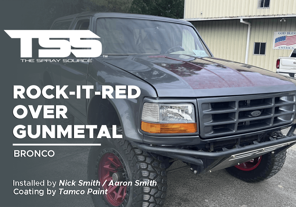 Rock-It-Red over Gunmetal on Bronco