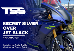 SECRET SILVER OVER JET BLACK | TAMCO PAINT | YAMAHA YZF-R1 - The Spray Source