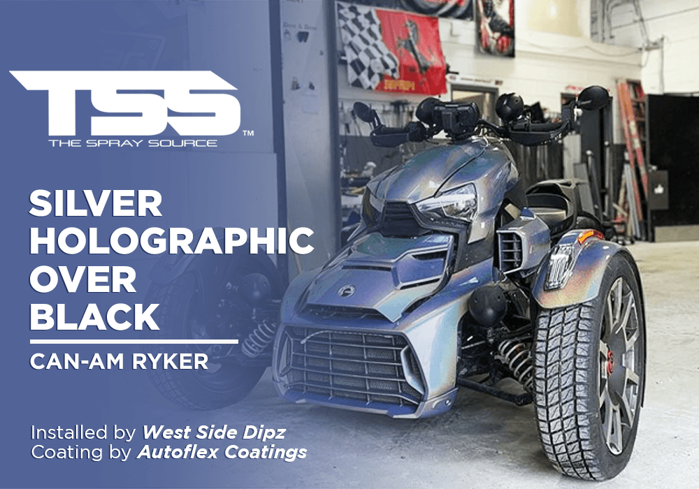 Silver Holographic over Black on Can-Am Ryker