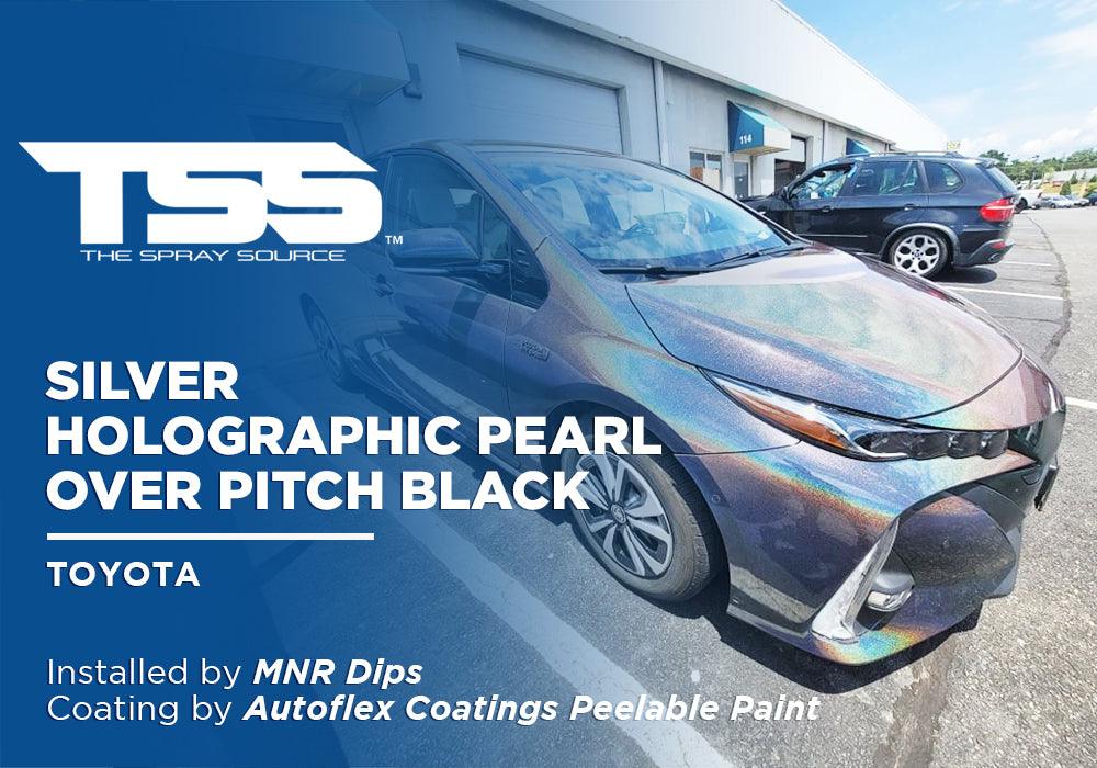 SILVER HOLOGRAPHIC PEARL OVER PITCH BLACK | AUTOFLEX COATINGS | TOYOTA - The Spray Source