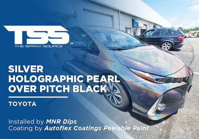 SILVER HOLOGRAPHIC PEARL OVER PITCH BLACK | AUTOFLEX COATINGS | TOYOTA