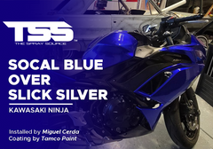 SOCAL BLUE OVER SLICK SILVER | TAMCO PAINT | KAWASAKI NINJA - The Spray Source