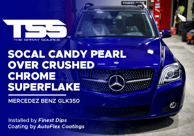 SOCAL CANDY PEARL OVER CRUSHED CHROME SUPERFLAKE | AUTOFLEX COATINGS | MERCEDES BENZ GLK350