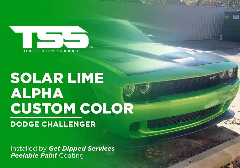SOLAR LIME ALPHA CUSTOM COLOR | PEELABLE PAINT | DODGE CHALLENGER - The Spray Source